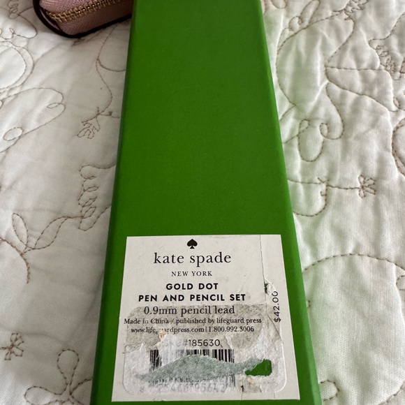 Kate Spade Gold and White Pen and Pencil Set - Picture 3 of 3